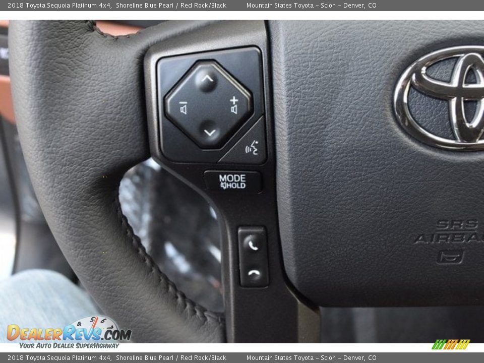2018 Toyota Sequoia Platinum 4x4 Shoreline Blue Pearl / Red Rock/Black Photo #31