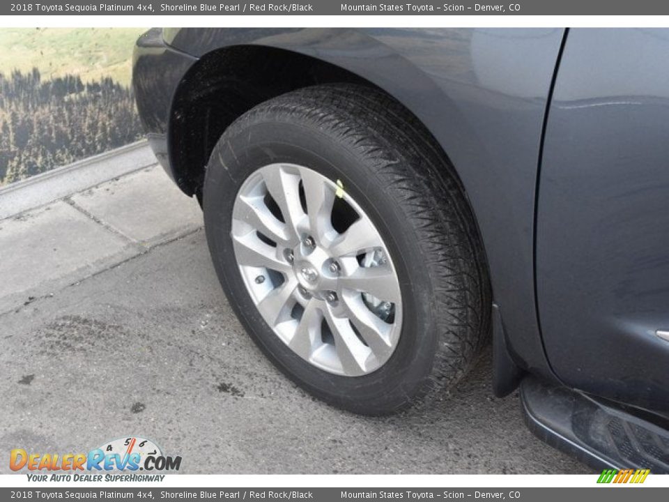 2018 Toyota Sequoia Platinum 4x4 Shoreline Blue Pearl / Red Rock/Black Photo #36