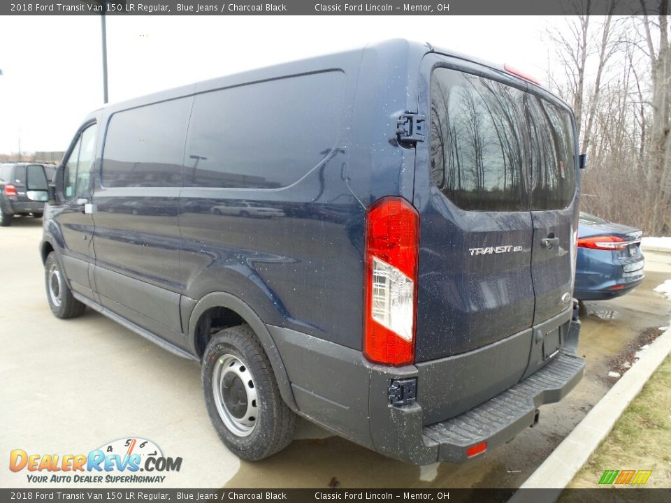 2018 Ford Transit Van 150 LR Regular Blue Jeans / Charcoal Black Photo #4