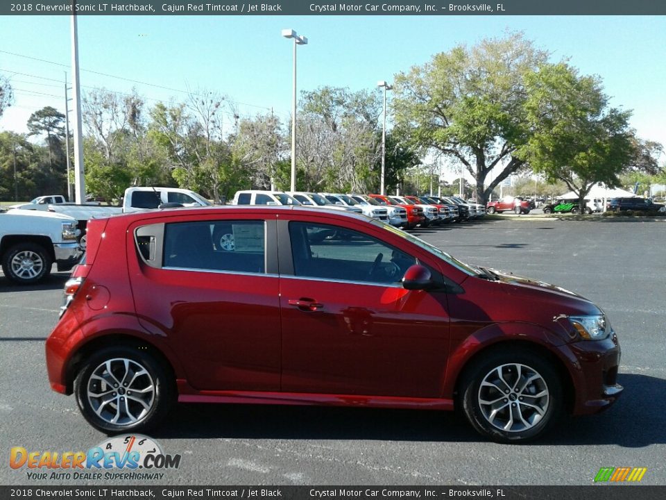 2018 Chevrolet Sonic LT Hatchback Cajun Red Tintcoat / Jet Black Photo #6