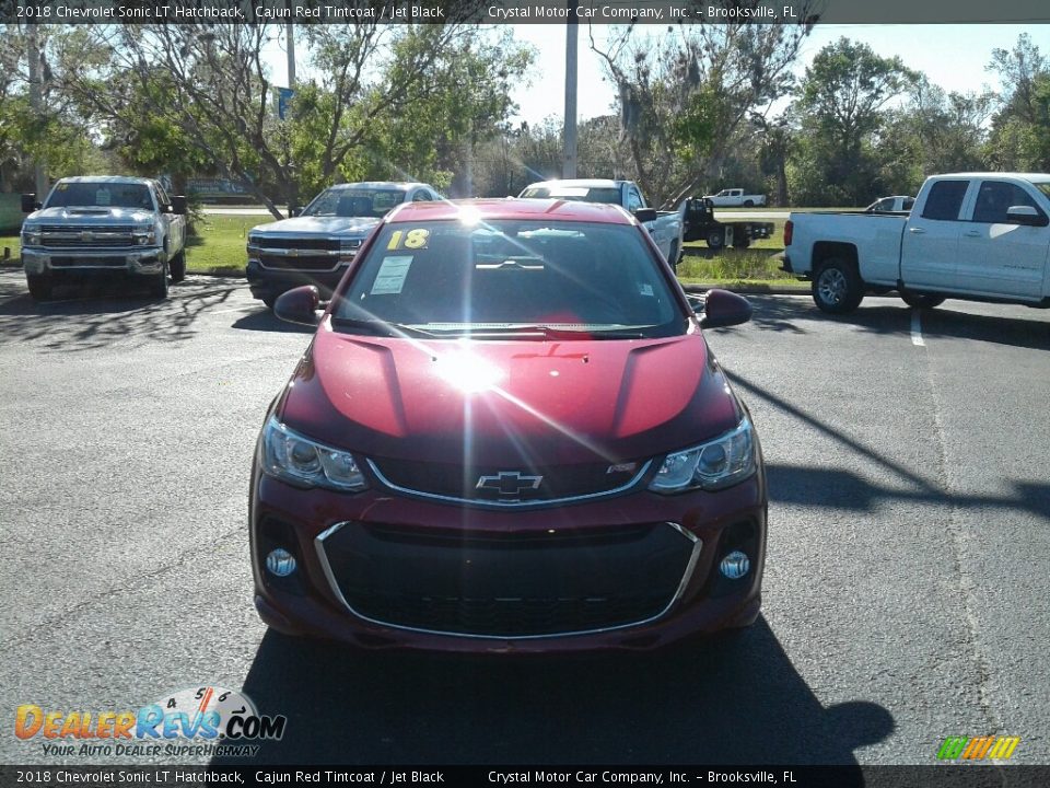 2018 Chevrolet Sonic LT Hatchback Cajun Red Tintcoat / Jet Black Photo #8