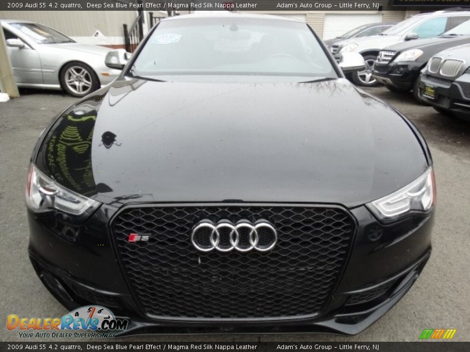 2009 Audi S5 4.2 quattro Deep Sea Blue Pearl Effect / Magma Red Silk Nappa Leather Photo #2