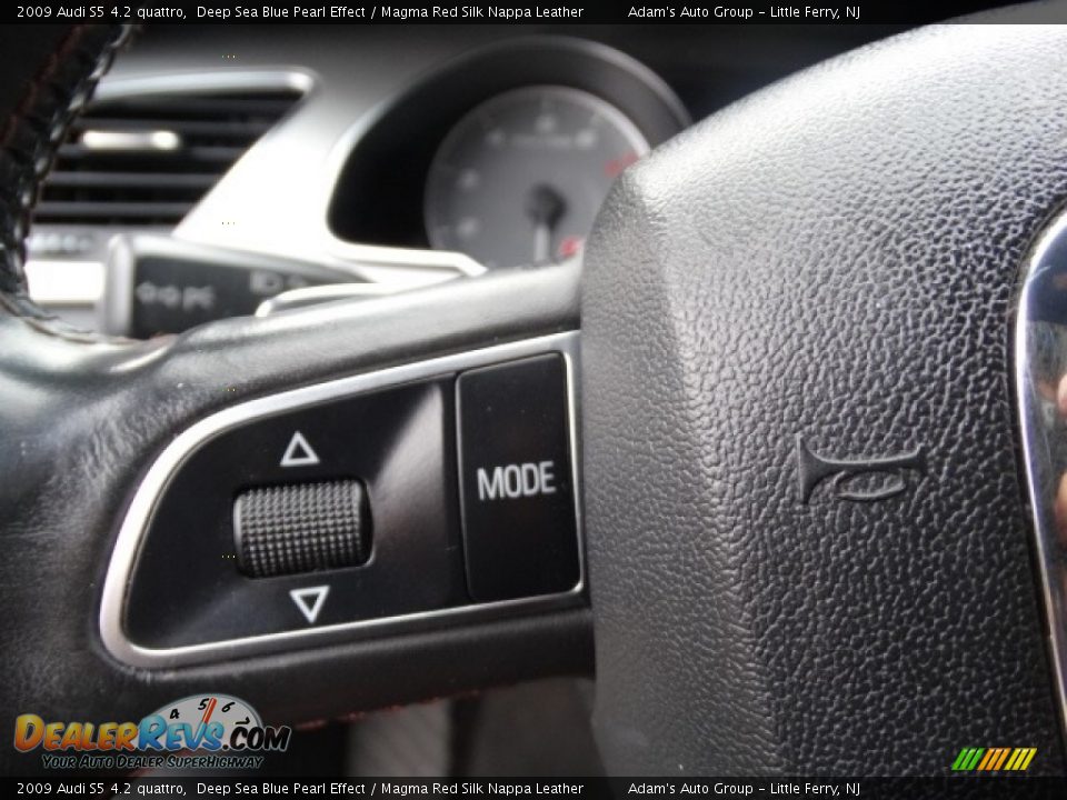 2009 Audi S5 4.2 quattro Deep Sea Blue Pearl Effect / Magma Red Silk Nappa Leather Photo #9