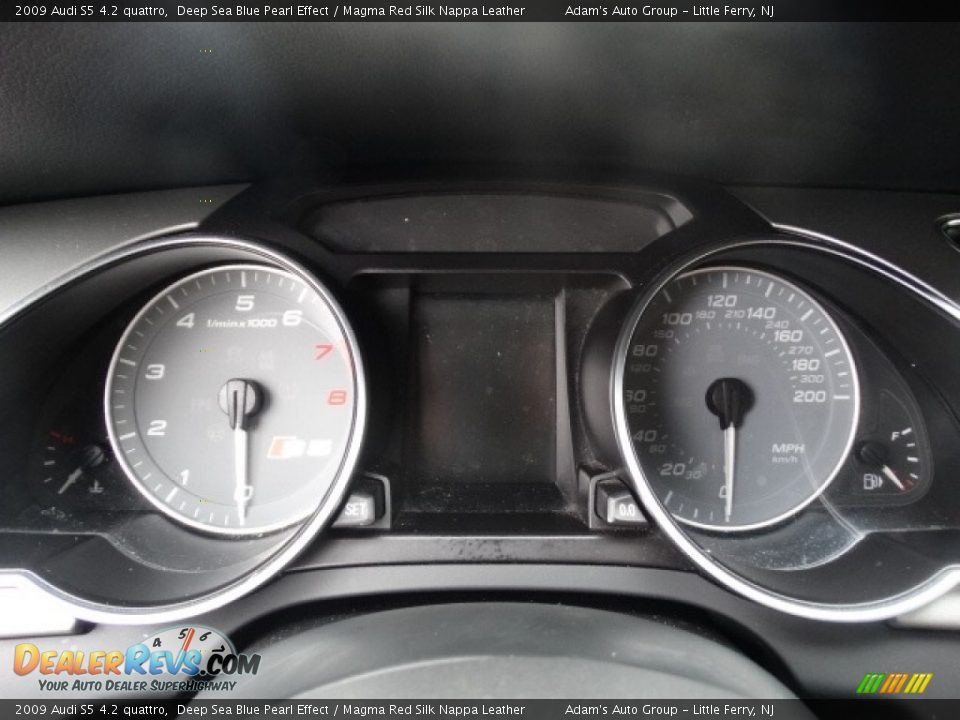 2009 Audi S5 4.2 quattro Deep Sea Blue Pearl Effect / Magma Red Silk Nappa Leather Photo #10