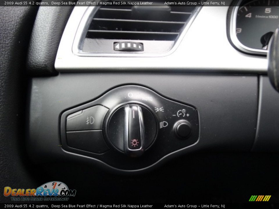 2009 Audi S5 4.2 quattro Deep Sea Blue Pearl Effect / Magma Red Silk Nappa Leather Photo #15