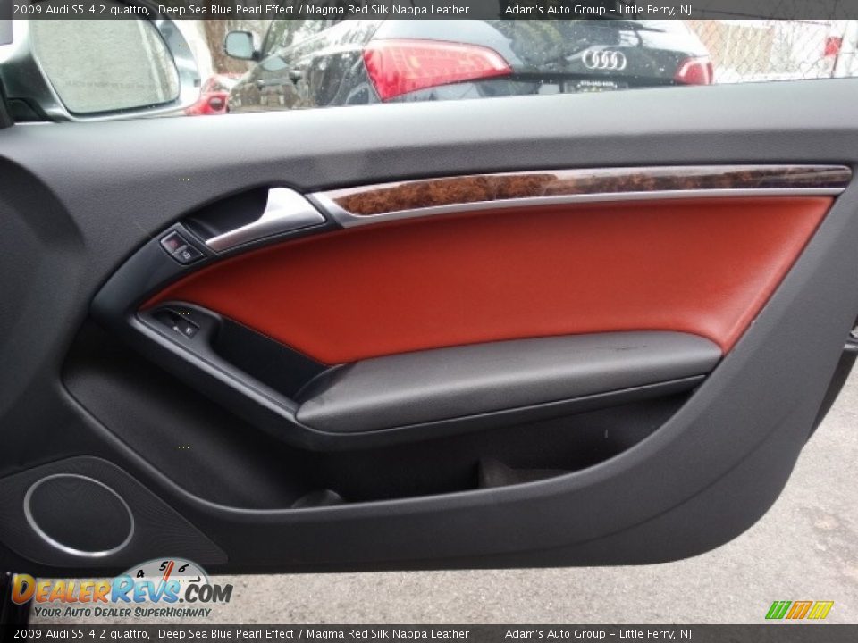 2009 Audi S5 4.2 quattro Deep Sea Blue Pearl Effect / Magma Red Silk Nappa Leather Photo #18