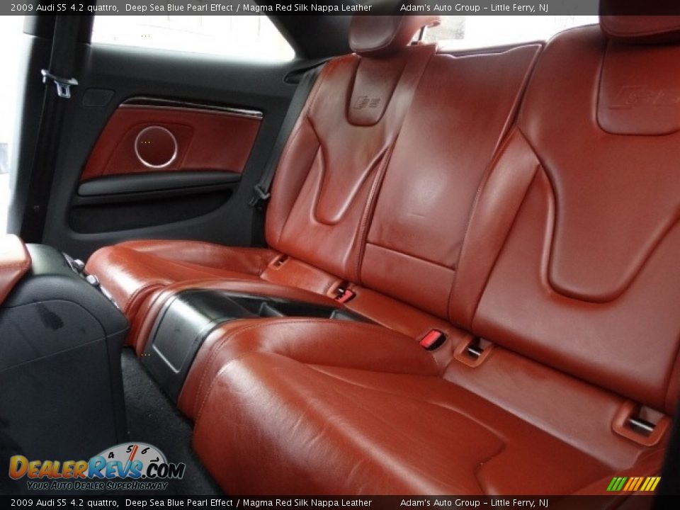 2009 Audi S5 4.2 quattro Deep Sea Blue Pearl Effect / Magma Red Silk Nappa Leather Photo #21