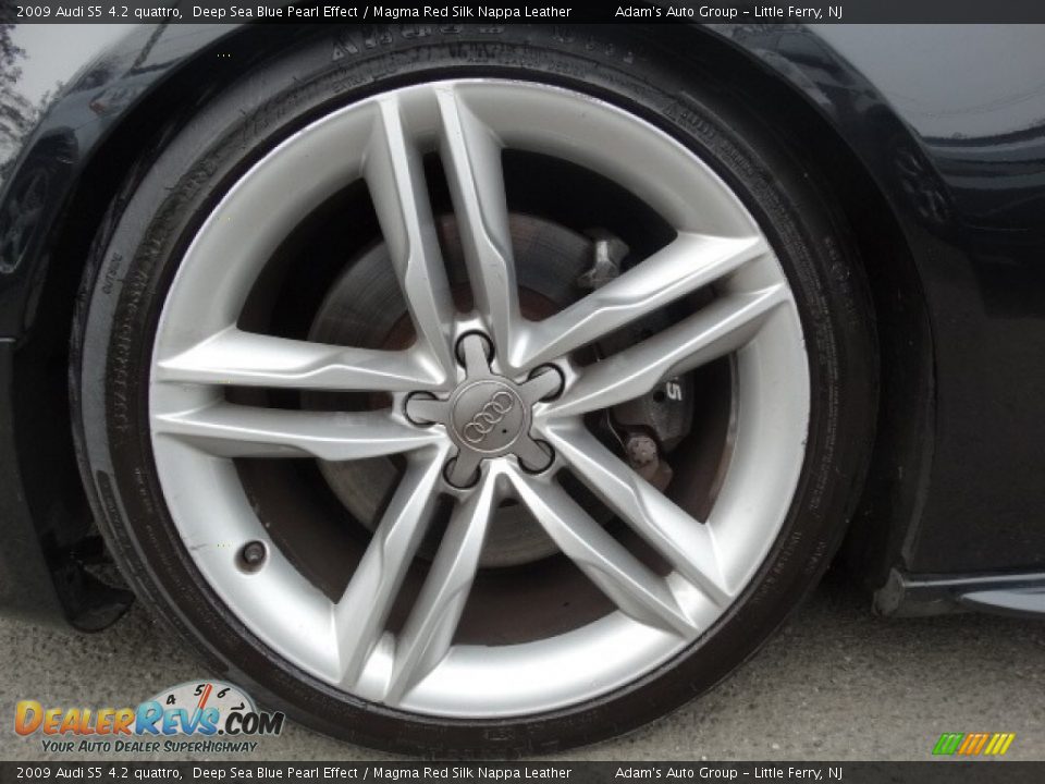 2009 Audi S5 4.2 quattro Deep Sea Blue Pearl Effect / Magma Red Silk Nappa Leather Photo #24