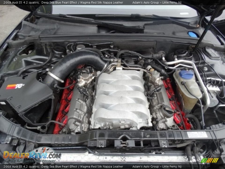 2009 Audi S5 4.2 quattro Deep Sea Blue Pearl Effect / Magma Red Silk Nappa Leather Photo #28