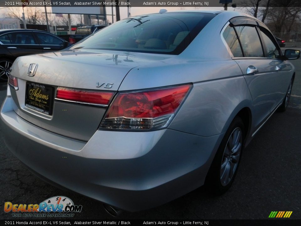 2011 Honda Accord EX-L V6 Sedan Alabaster Silver Metallic / Black Photo #6