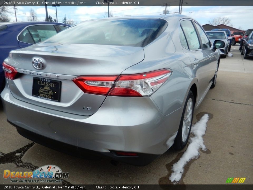 2018 Toyota Camry LE Celestial Silver Metallic / Ash Photo #2