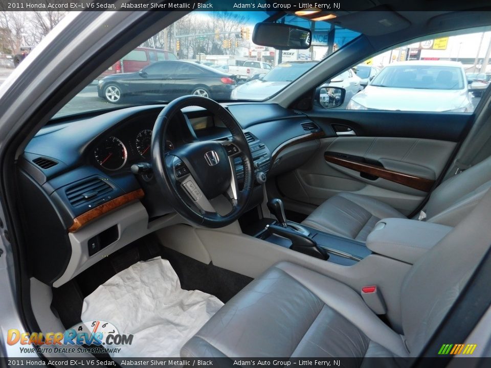 2011 Honda Accord EX-L V6 Sedan Alabaster Silver Metallic / Black Photo #14