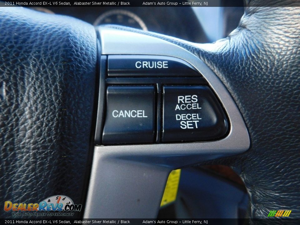 2011 Honda Accord EX-L V6 Sedan Alabaster Silver Metallic / Black Photo #35