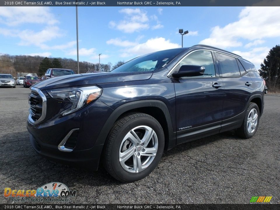 2018 GMC Terrain SLE AWD Blue Steel Metallic / ­Jet Black Photo #1