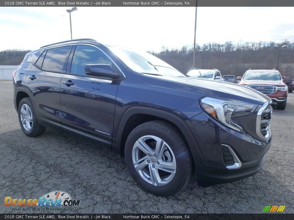 2018 GMC Terrain SLE AWD Blue Steel Metallic / ­Jet Black Photo #3