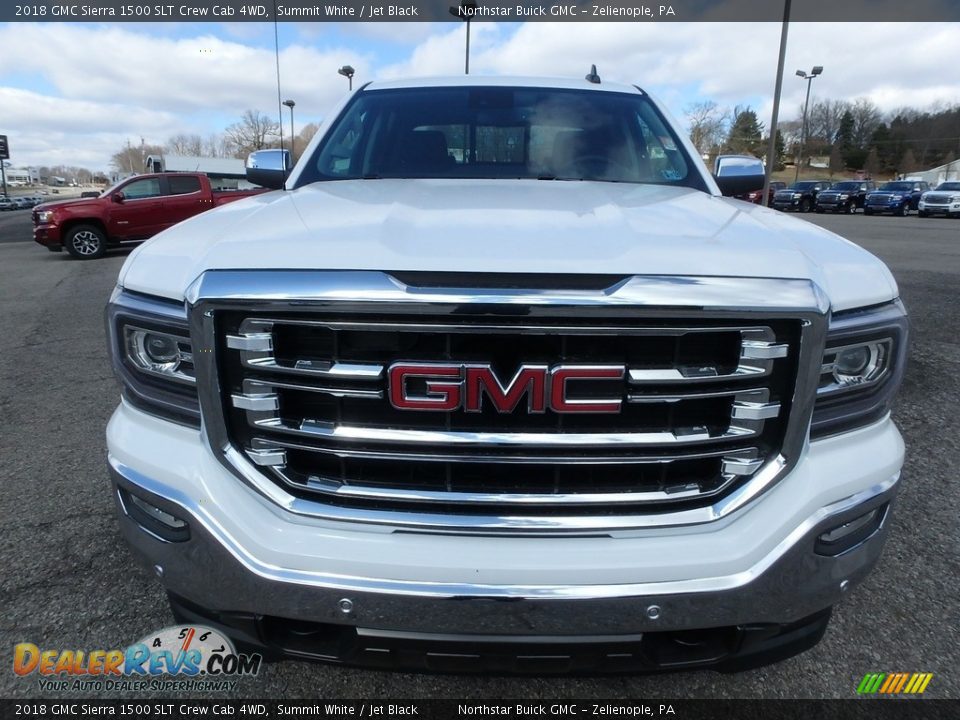 2018 GMC Sierra 1500 SLT Crew Cab 4WD Summit White / Jet Black Photo #2