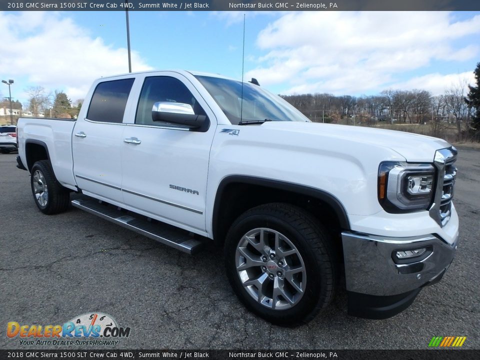 2018 GMC Sierra 1500 SLT Crew Cab 4WD Summit White / Jet Black Photo #3
