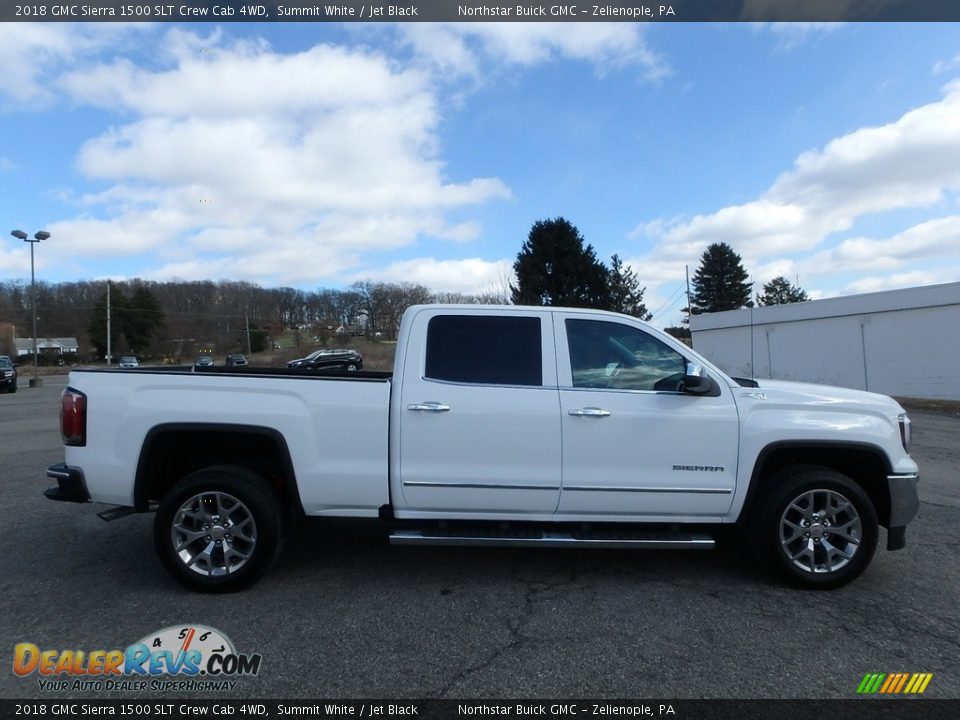 2018 GMC Sierra 1500 SLT Crew Cab 4WD Summit White / Jet Black Photo #4
