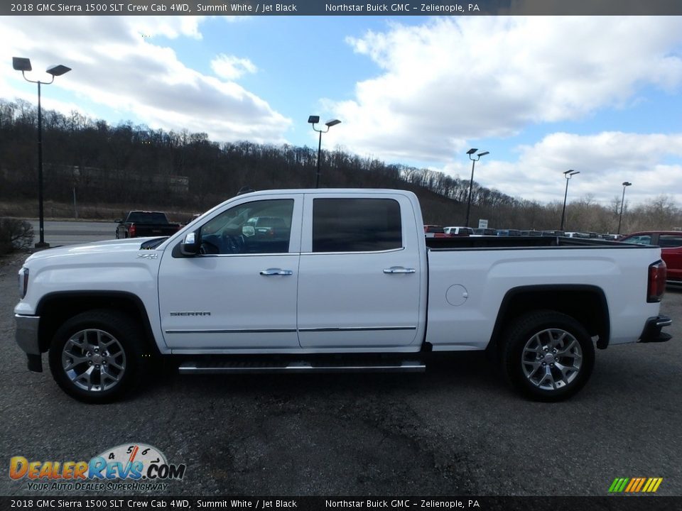 2018 GMC Sierra 1500 SLT Crew Cab 4WD Summit White / Jet Black Photo #8