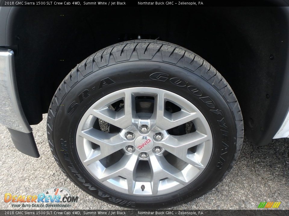 2018 GMC Sierra 1500 SLT Crew Cab 4WD Summit White / Jet Black Photo #9