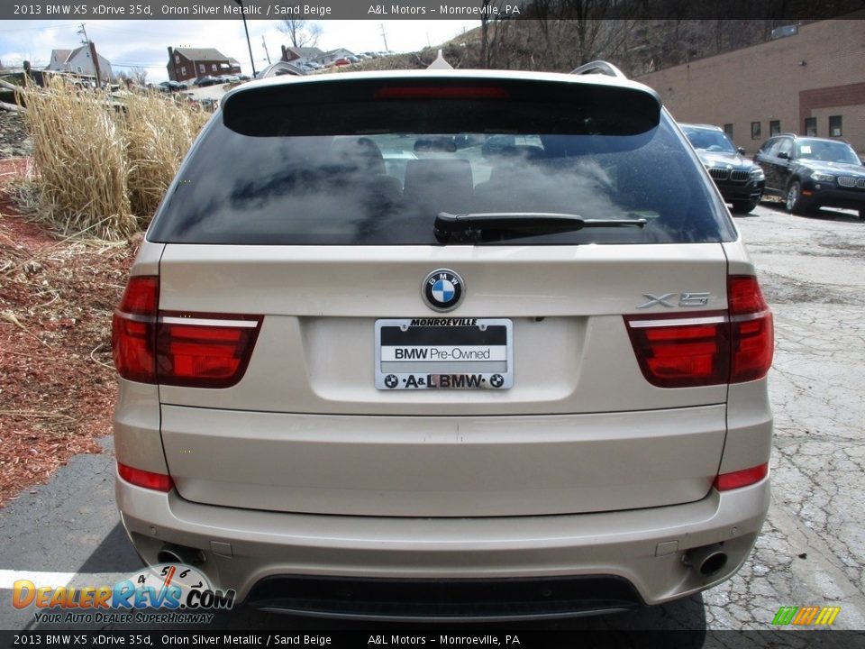 2013 BMW X5 xDrive 35d Orion Silver Metallic / Sand Beige Photo #4