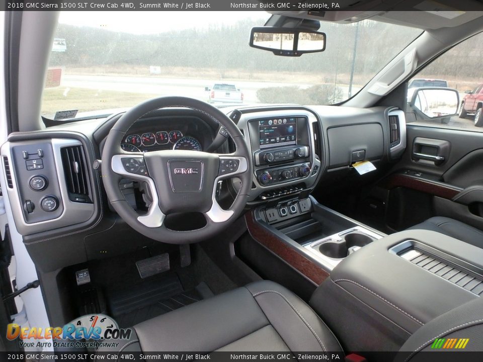 2018 GMC Sierra 1500 SLT Crew Cab 4WD Summit White / Jet Black Photo #12