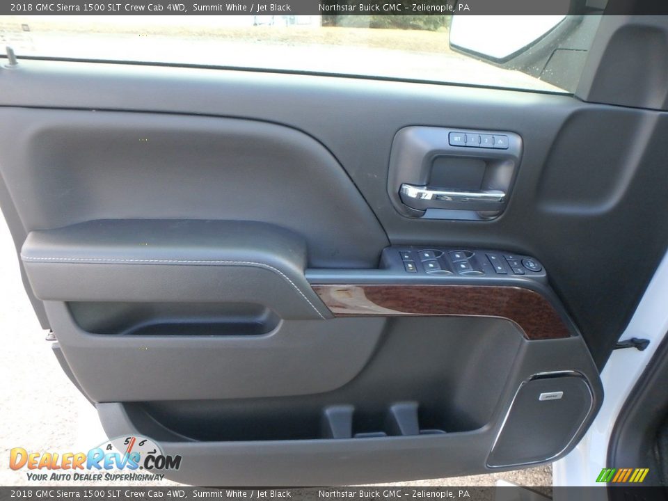 2018 GMC Sierra 1500 SLT Crew Cab 4WD Summit White / Jet Black Photo #13