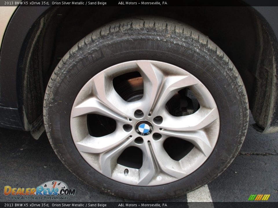 2013 BMW X5 xDrive 35d Orion Silver Metallic / Sand Beige Photo #6