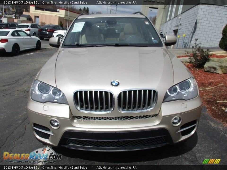 2013 BMW X5 xDrive 35d Orion Silver Metallic / Sand Beige Photo #8