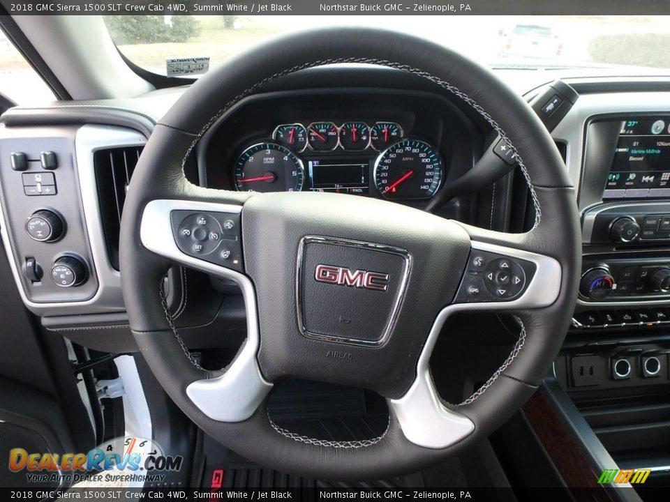 2018 GMC Sierra 1500 SLT Crew Cab 4WD Summit White / Jet Black Photo #16