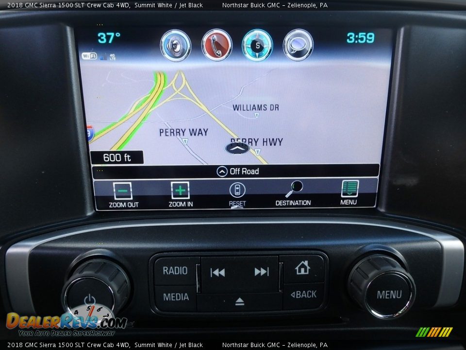 2018 GMC Sierra 1500 SLT Crew Cab 4WD Summit White / Jet Black Photo #17