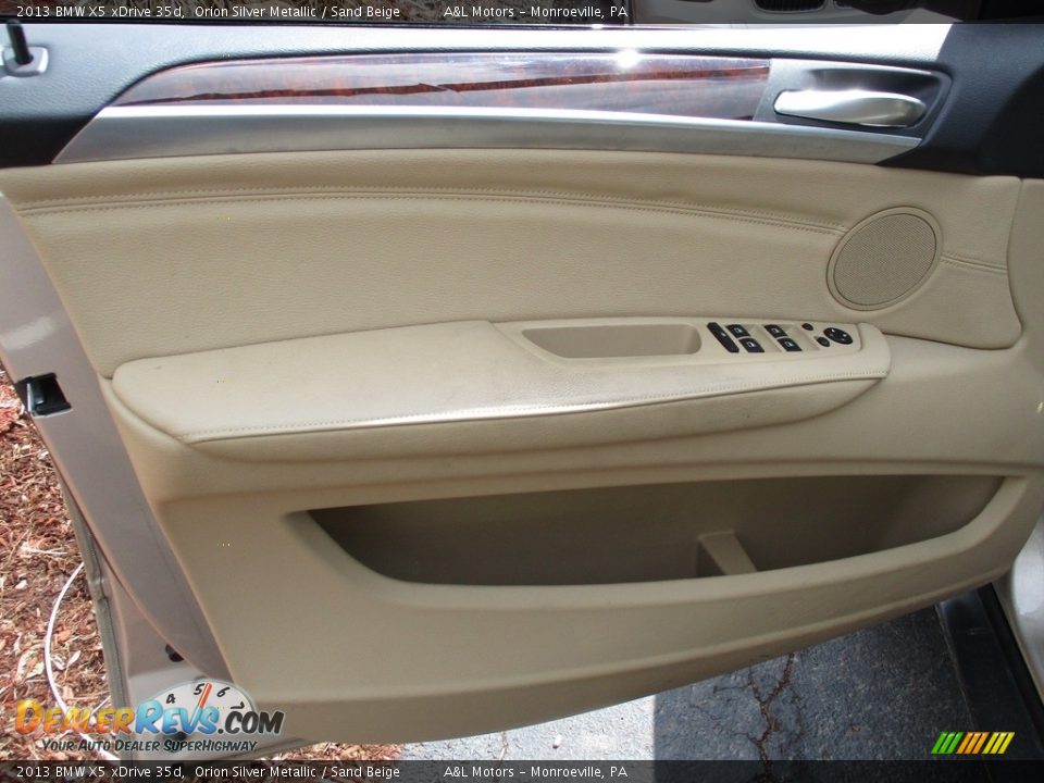 2013 BMW X5 xDrive 35d Orion Silver Metallic / Sand Beige Photo #10