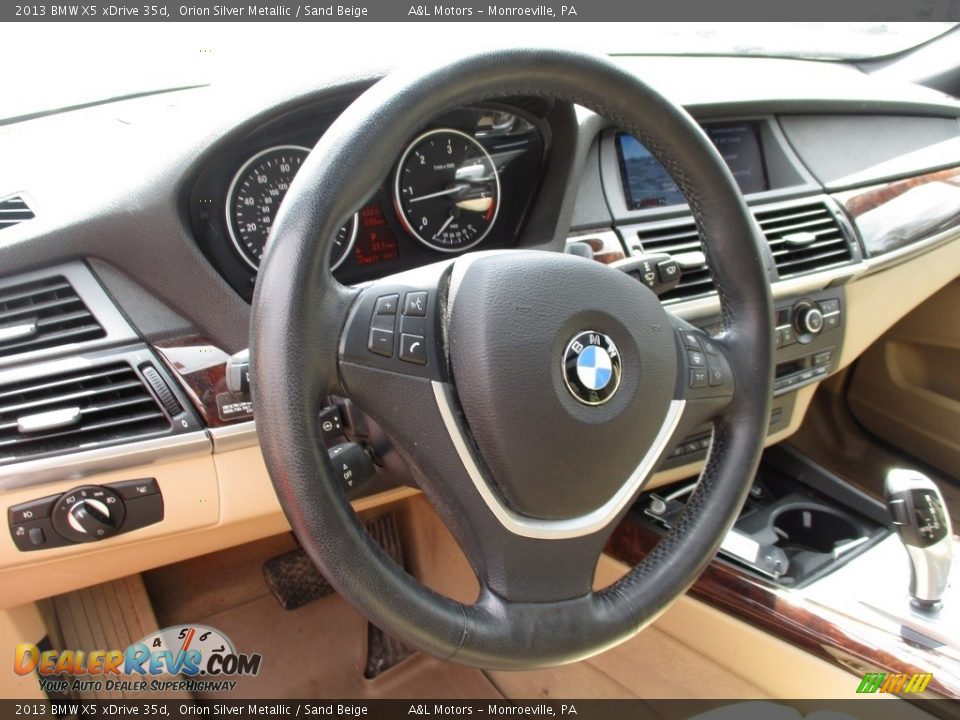 2013 BMW X5 xDrive 35d Orion Silver Metallic / Sand Beige Photo #15