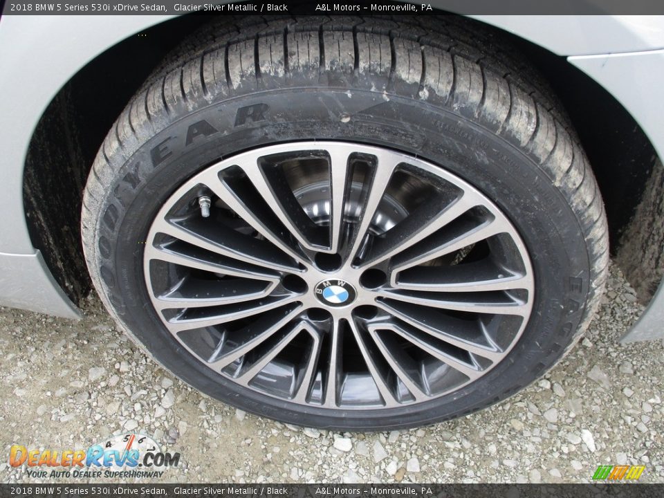 2018 BMW 5 Series 530i xDrive Sedan Glacier Silver Metallic / Black Photo #6