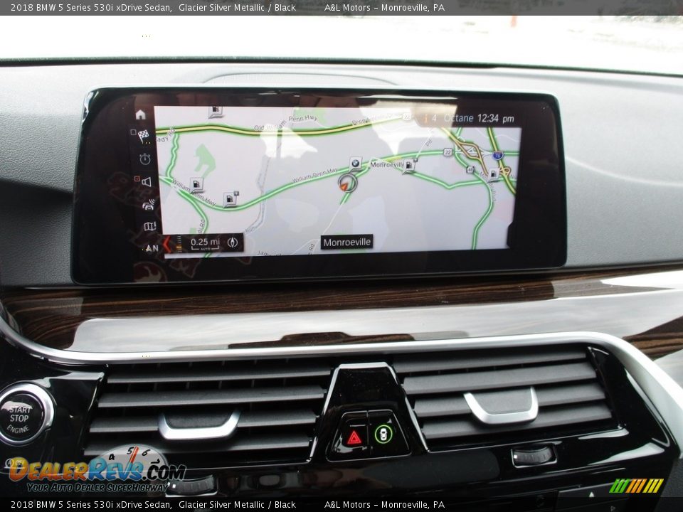 2018 BMW 5 Series 530i xDrive Sedan Glacier Silver Metallic / Black Photo #14