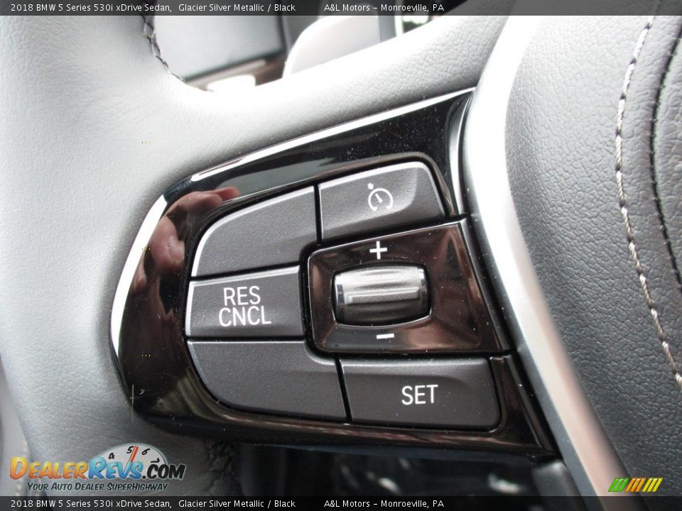 2018 BMW 5 Series 530i xDrive Sedan Glacier Silver Metallic / Black Photo #17