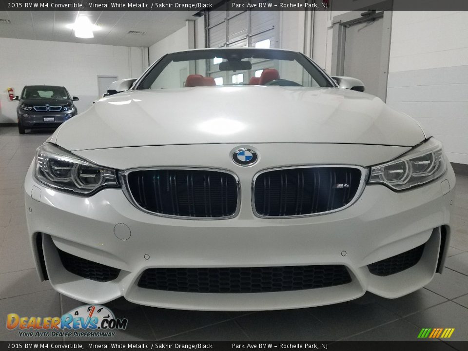 2015 BMW M4 Convertible Mineral White Metallic / Sakhir Orange/Black Photo #8