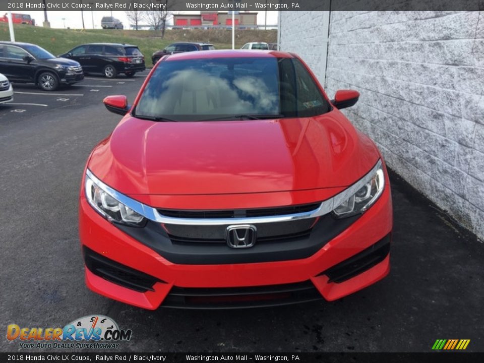 2018 Honda Civic LX Coupe Rallye Red / Black/Ivory Photo #2