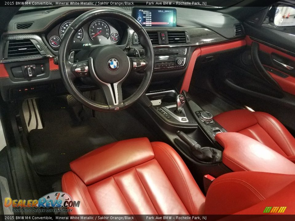 2015 BMW M4 Convertible Mineral White Metallic / Sakhir Orange/Black Photo #13