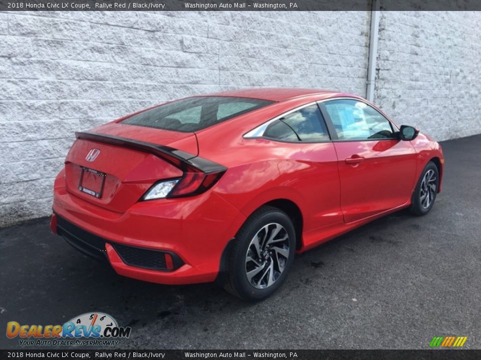 2018 Honda Civic LX Coupe Rallye Red / Black/Ivory Photo #4