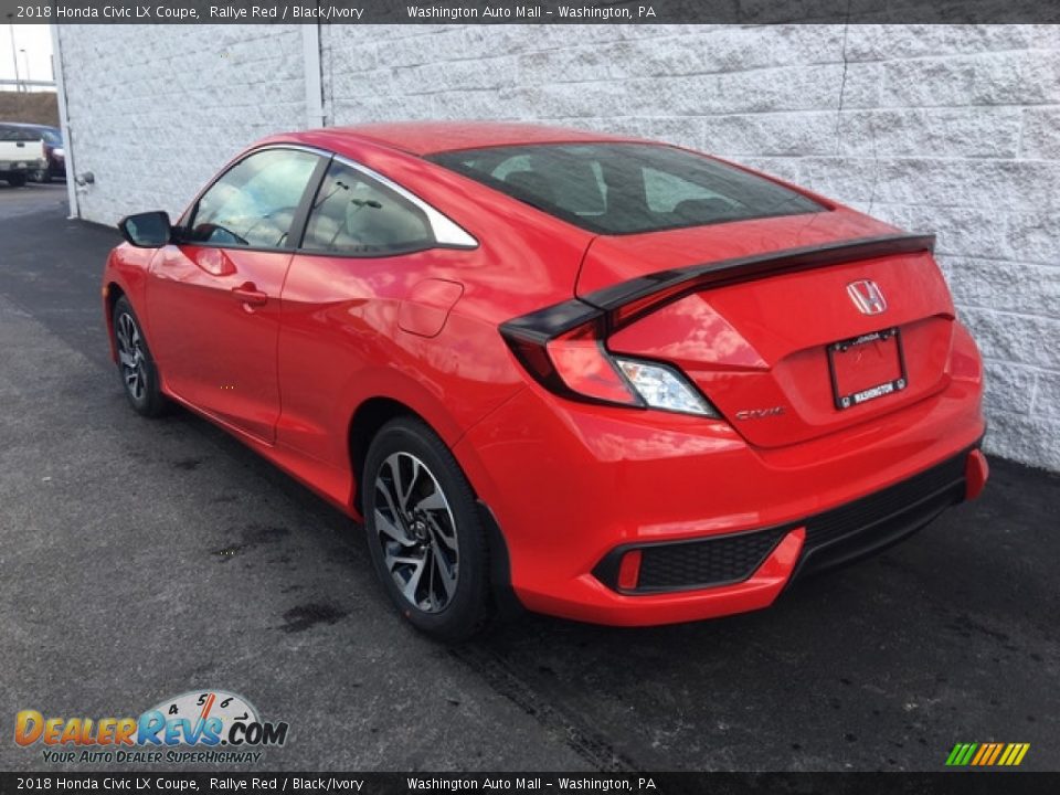 2018 Honda Civic LX Coupe Rallye Red / Black/Ivory Photo #6