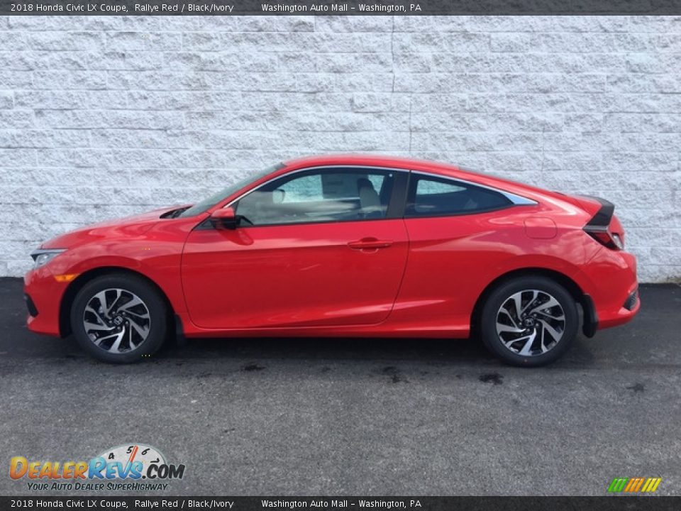 2018 Honda Civic LX Coupe Rallye Red / Black/Ivory Photo #7