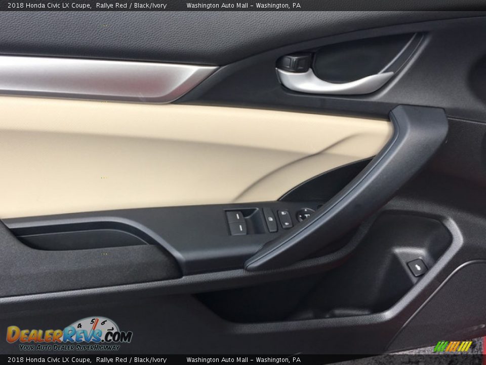 2018 Honda Civic LX Coupe Rallye Red / Black/Ivory Photo #10