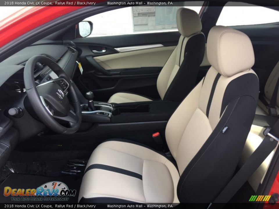 2018 Honda Civic LX Coupe Rallye Red / Black/Ivory Photo #11