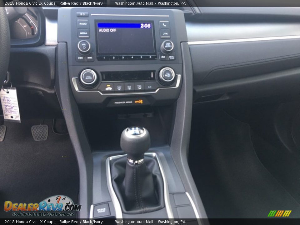 2018 Honda Civic LX Coupe Rallye Red / Black/Ivory Photo #14