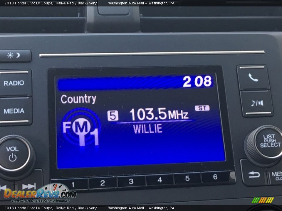 2018 Honda Civic LX Coupe Rallye Red / Black/Ivory Photo #15
