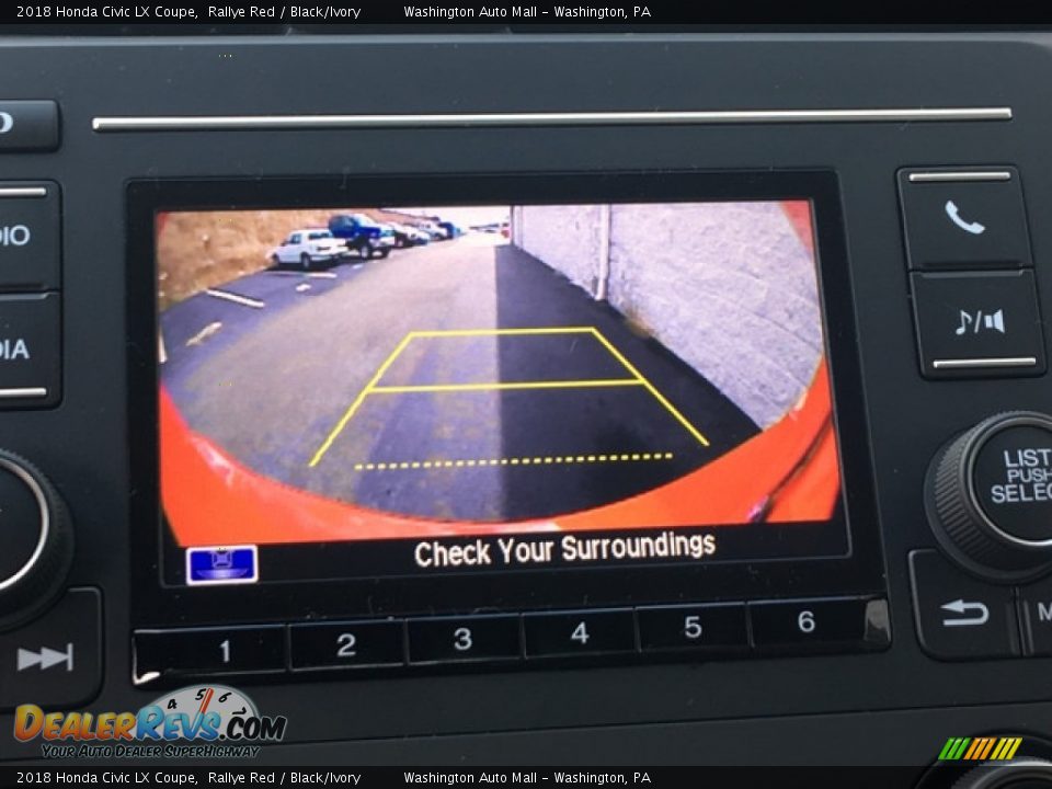 2018 Honda Civic LX Coupe Rallye Red / Black/Ivory Photo #16