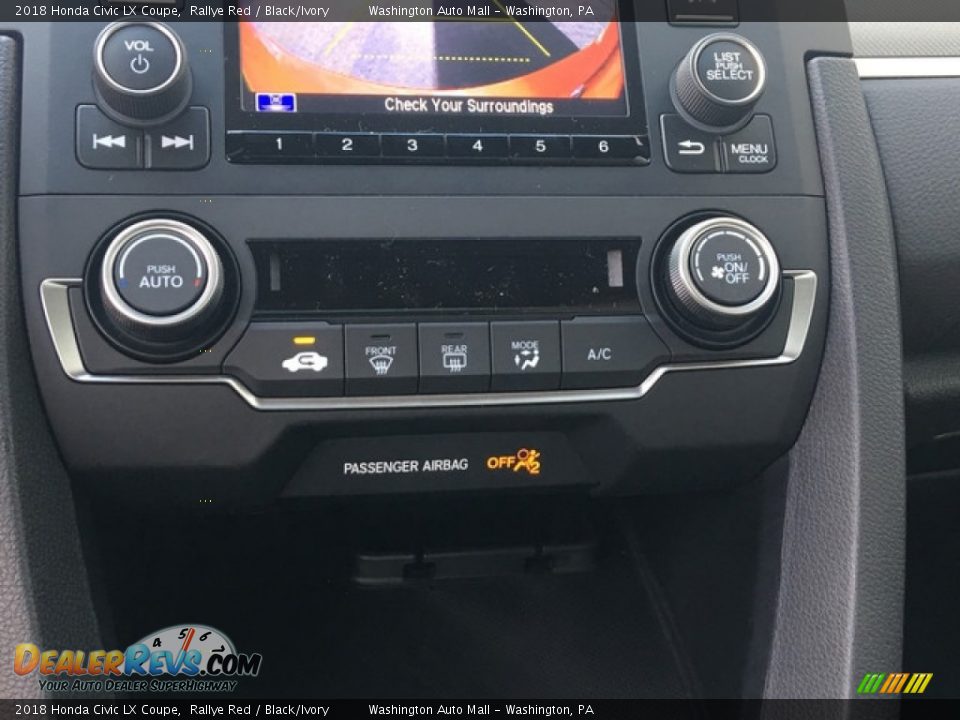 2018 Honda Civic LX Coupe Rallye Red / Black/Ivory Photo #17