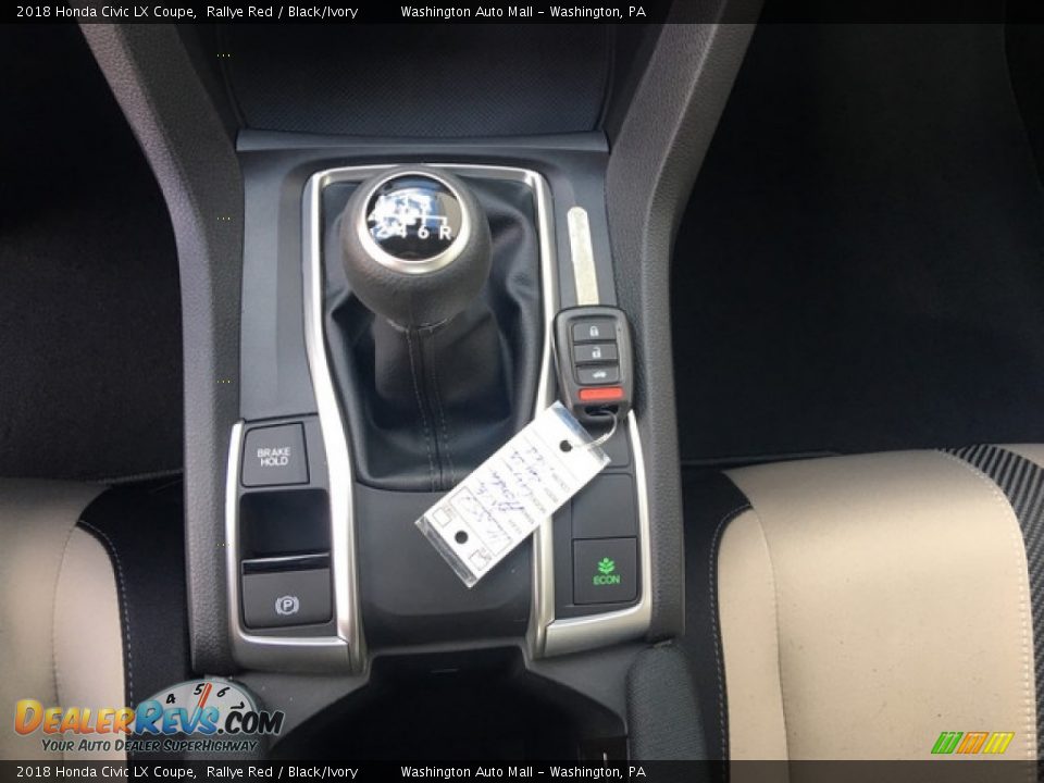 2018 Honda Civic LX Coupe Rallye Red / Black/Ivory Photo #18