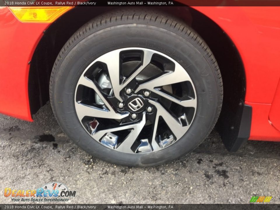 2018 Honda Civic LX Coupe Rallye Red / Black/Ivory Photo #24